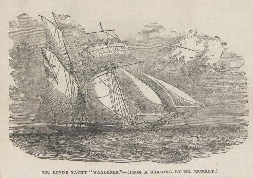 Mr. Boyd's yacht, Wanderer [picture] / from a drawing by Mr. Brierly