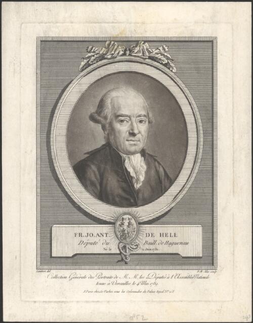 Fr. Jo. Ant. de Hell, depute du Baill. de Haguenau, ne le 11 Juin, 1731 [picture] / Lambert del.; P.M. Alix sculp