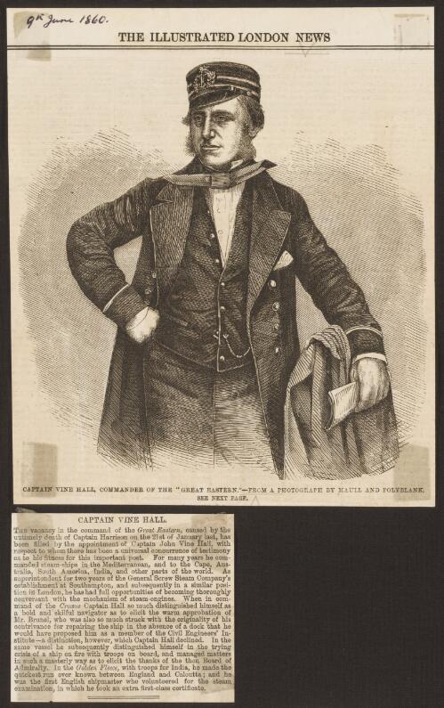Captain Vine Hall, commander of the Great Eastern [picture] / from a photograph by Maull and Polyblank