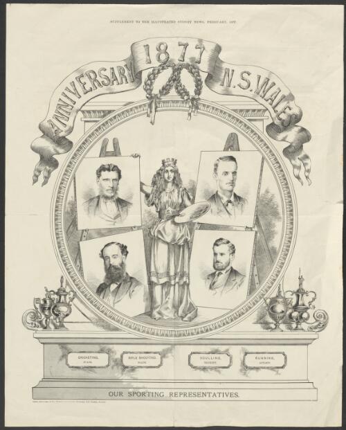 Anniversary 1877, N.S. Wales; our sporting representatives [picture] / Gibbs, Shallard & Co