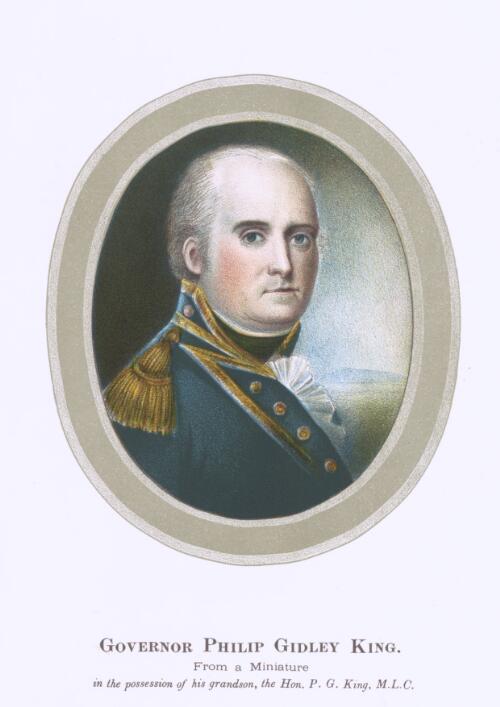 Governor Philip Gidley King [picture] / from a miniature in the possession of his grandson, the Hon. P.G. King, M.L.C