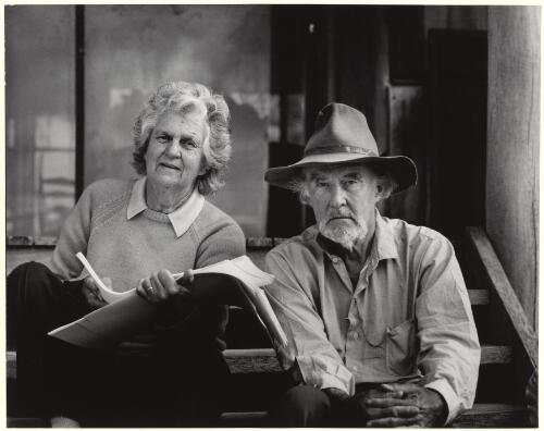 Portrait of Manning and Dymphna Clark, taken at 'Ness', Wapengo, NSW in 1989 [picture]