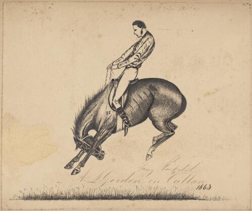A.L. Gordon on Outlaw, 1863 [picture] / Harry Stockdale