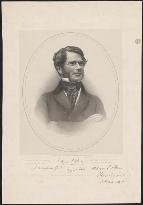 [Portrait of William Smith O'Brien, Irish nationalist] [picture] / lithographed by H. O'Neil from a daguerreotype by Professor Glukman