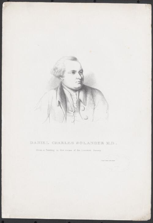 Daniel Charles Solander [picture] / from a painting in the rooms of the Linnean Society