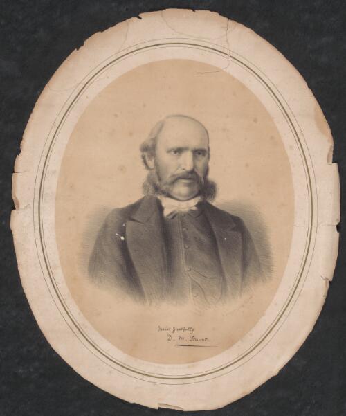 [Portrait of Rev. D.M. Stuart D.D., Presbyterian minister, Knox Church, Dunedin, N.Z.] [picture] / S. Lister lith., Dunedin