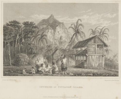 Interior of Pitcairn Island [picture] / drawn by F.W. Beechey; engraved by Edwd. Finden