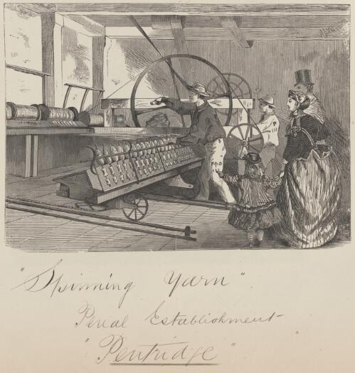 Spinning yarn, penal establishment, Pentridge [picture]