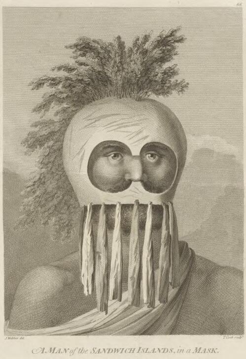 A man of the Sandwich Islands in a mask [picture] / J. Webber del.; T. Cook sculpt