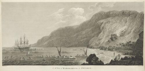 A view of Karakakooa in Owhyee [picture] / J. Webber del.; W. Byrne sculp