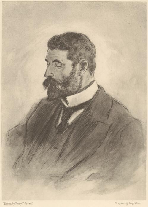 [Portrait of Alfred Deakin] [picture] / drawn by Percy F. Spence; engraved by Lowy, Vienna