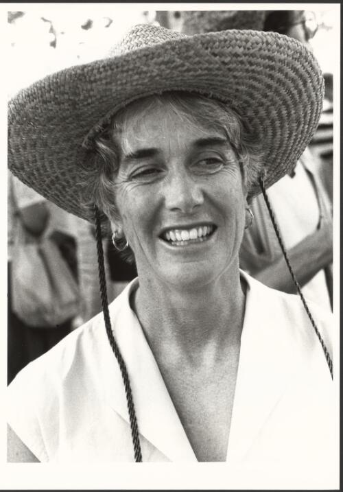 [Portrait of Marian Eldridge taken at Adelaide Festival 1990] [picture] / Virginia Wallace-Crabbe