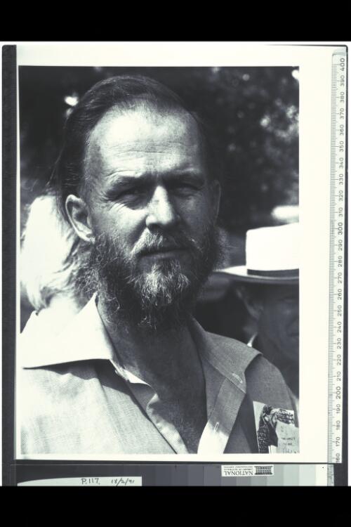 Portrait of Axel Clark taken at Adelaide Festival 1990 [picture] / Virginia Wallace-Crabbe