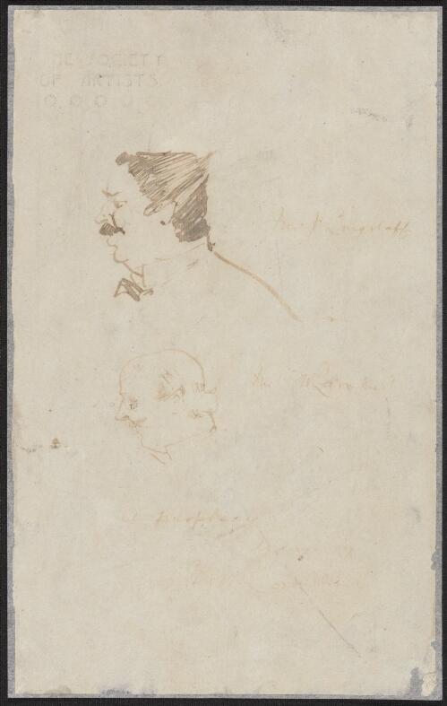 [Caricature of John Longstaff and George Lambert] [picture] / Geo. W. Lambert