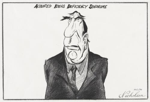 Caricature of Ian Sinclair : 'acquired ideas deficiency syndrome' [picture] / Nicholson