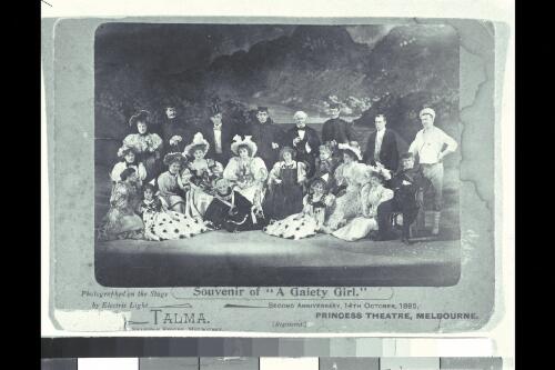 Cast of A Gaiety Girl' performed at Princess Theatre, Melbourne, second anniversary, 14th October, 1895 [picture]