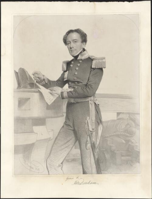 Portrait of Captain H.M. Denham [picture] / Baugniet, 1849