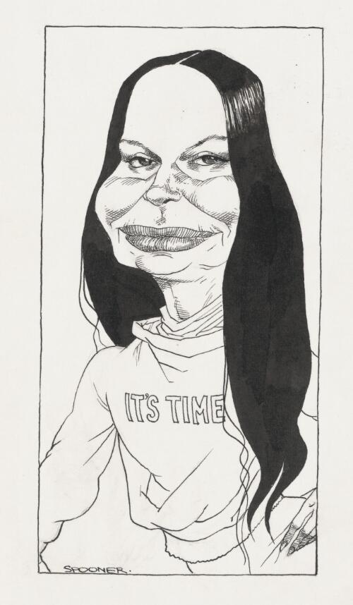 [Caricature portrait of Junie Morosi] [picture] / Spooner