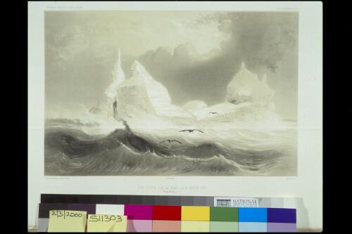 Vue d'une ile de glace, le 18 janvier 1840, parages Antarctiques [picture] / dessine par Le Breton ; lith.  par Sabatier
