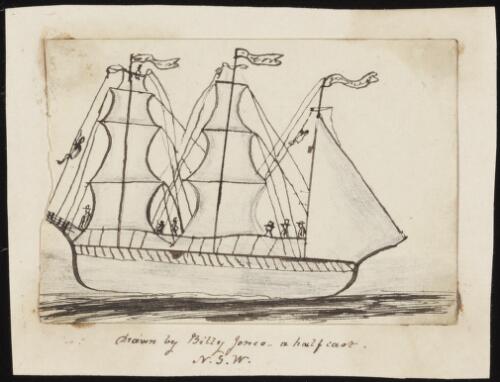 [Sailing ship] [picture] : drawn by Billy Jones
