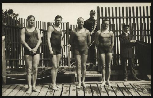 Australasian swimming team, winners of the freestyle relay, Olympic Games, Stockholm, 1912 [picture]