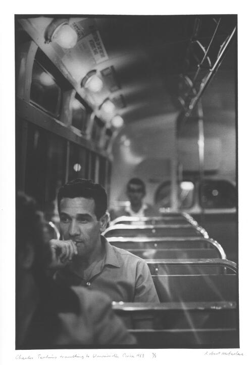 Charles Perkins travelling to University, 1963 [picture] / Robert McFarlane