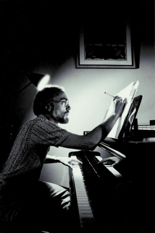 Nigel Butterley, composer, 1977 [picture] / Robert McFarlane