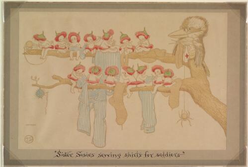 Sister Susie's sewing shirts for soldiers [picture] / May Gibbs