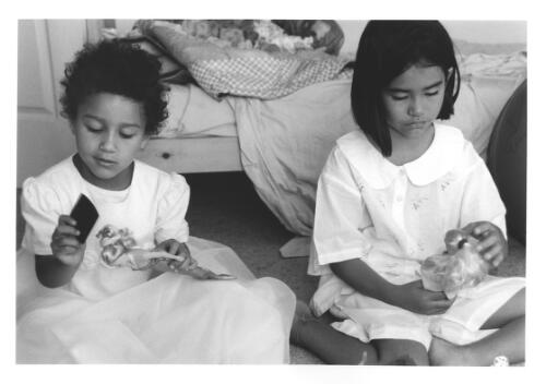 Playing with Barbie (Althea and Amrita Tennant), Avalon, December 1997 [picture] / Suzon Fuks