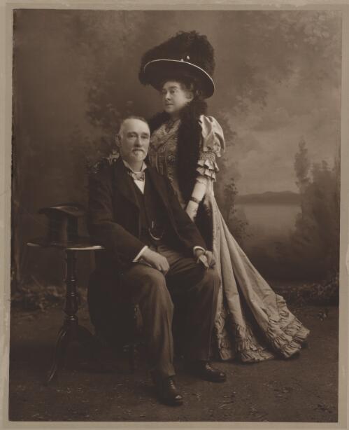 Portrait of Edward Augustus Petherick and his wife Mary Agnes Petherick [picture] / Alice Mills