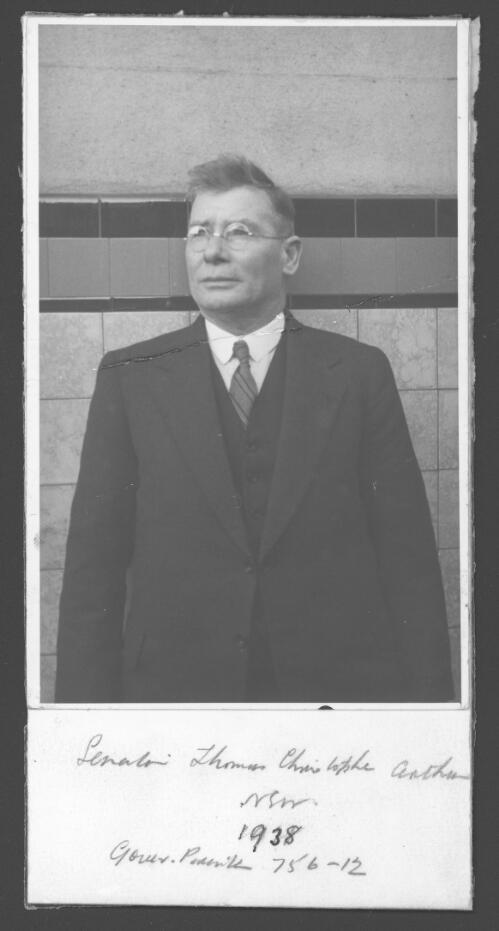 Portrait of Senator Thomas Christopher Arthur, N.S.W., 1938 [picture]