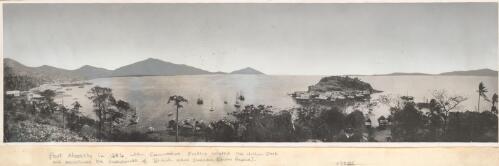 Port Moresby in 1884, when Commodore Erskine hoisted the Union Jack and established the Protectorate of British New Guinea (now Papua) [picture]