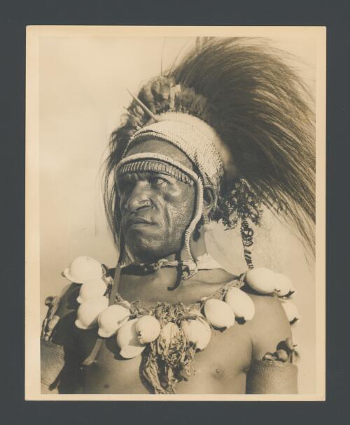 [A Bena Bena highlander from the Goroka area of New Guinea] [picture] / N.V. Salt
