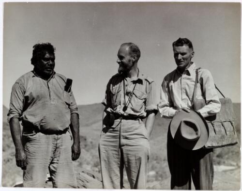 [Portrait of Albert Namatjira with Axel Poignant and Rex Battarbee, 1946] [picture]