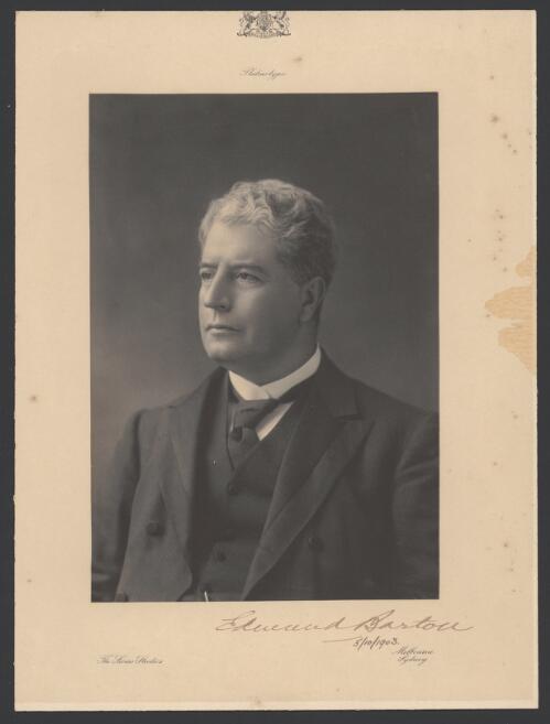 Portrait of Edmund Barton [picture] / Swiss Studios