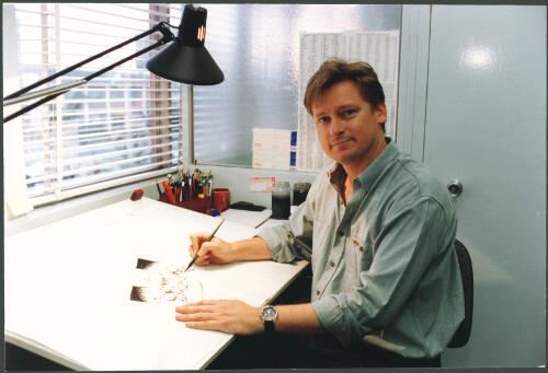 [Portrait of Sean Leahy, Courier-Mail, Brisbane in July 1998] [picture] / Simon Renilson