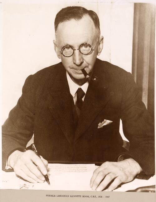 Portrait of Kenneth Binns, Former Librarian, C.B.E., 1928-1947 [picture] / [Max Dupain]