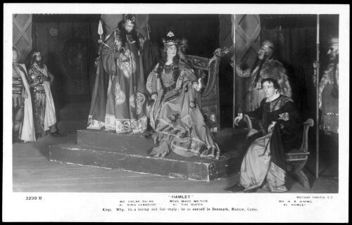 Hamlet: Mr Oscar Asche as King Claudius, Miss Maud Milton as The Queen, Mr H.B. Irving as Hamlet [picture]