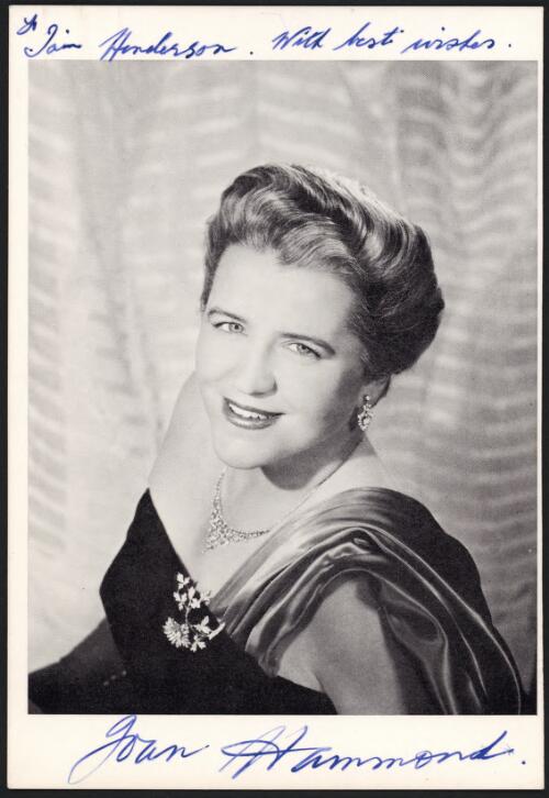 Dame Joan Hammond, Australian soprano [picture]