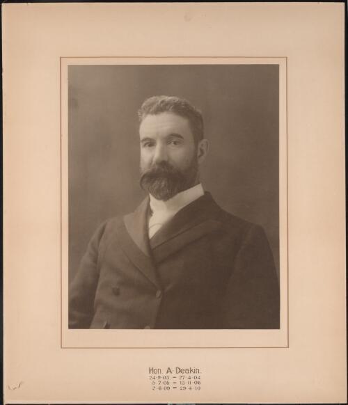 Portrait of Hon. A. Deakin [picture]