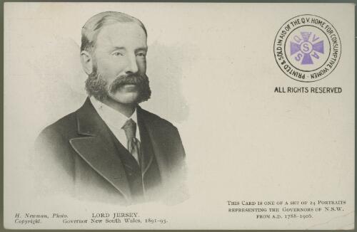 Lord Jersey, Governor New South Wales, 1891-93 [picture] / H. Newman