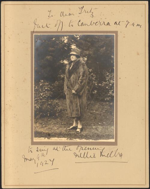 Portrait of Dame Nellie Melba [picture] / Edwin G. Adamson