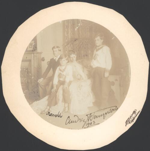 Portrait of Audrey F. Tennyson with her children,1903 [picture]/ Kricheldorff