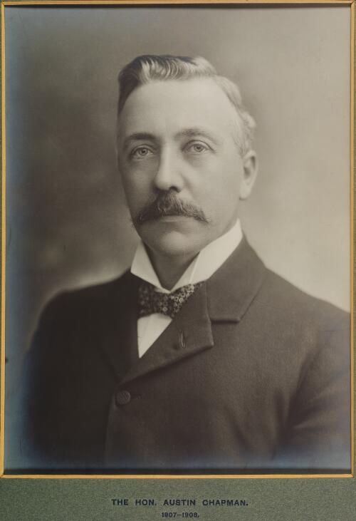 [Portrait of The Hon. Austin Chapman, 1907-1908] [picture]