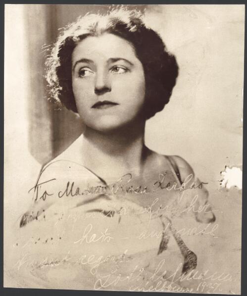Portrait of Lotte Lehmann in Melbourne, 1937 [picture]