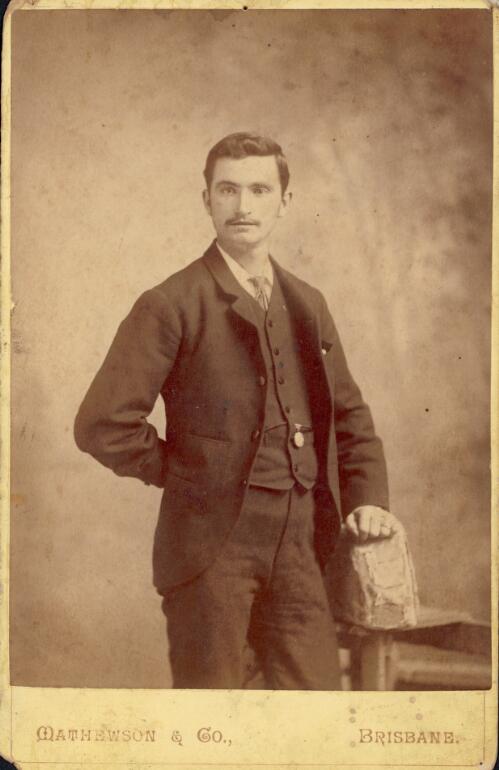 Portrait of Steele Rudd in the 1890's when he wrote On our selection [picture] / Mathewson & Co