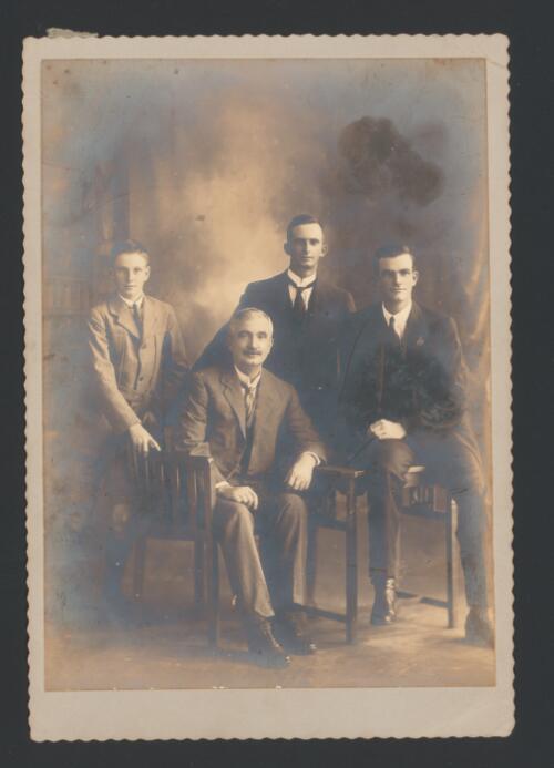 Portrait of Steele Rudd (A.H. Davis) and his sons Eric, Lin and Gower, taken 1919 [picture]