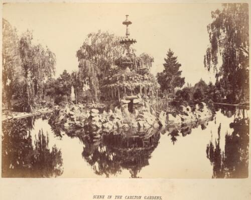 Scene in the Carlton Gardens [Melbourne, Victoria] [picture] / N. J. Caire