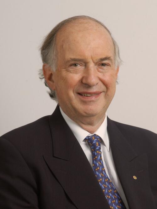 Portrait of Sir James Gobbo, National Library of Australia Council Member, Canberra, 3 April 2002 [picture] / Damian McDonald
