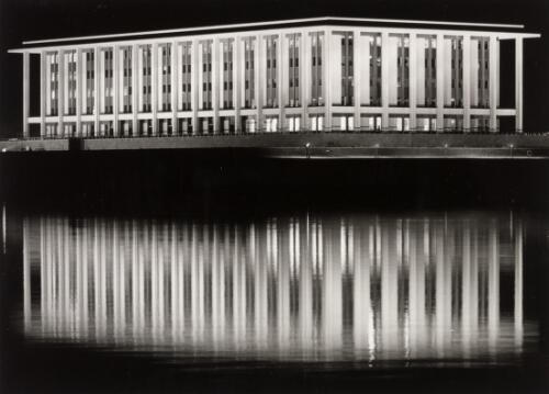The National Library of Australia at night, Canberra, April 1968 [picture]